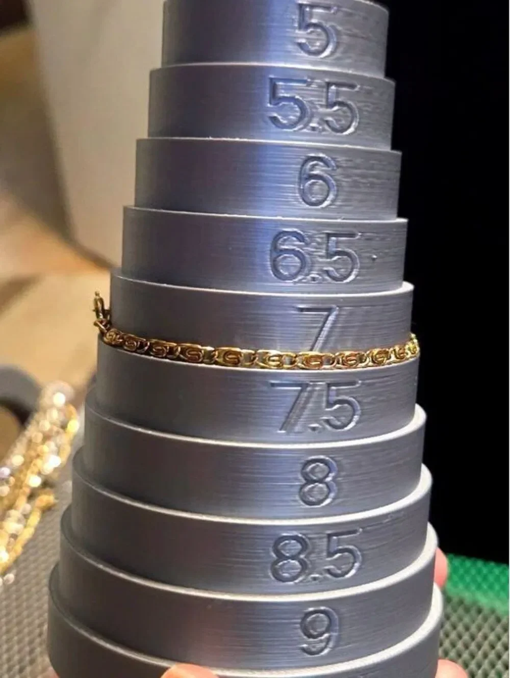 Vintage Gold Tone Zig Zag Criss Cross Link Bracelet